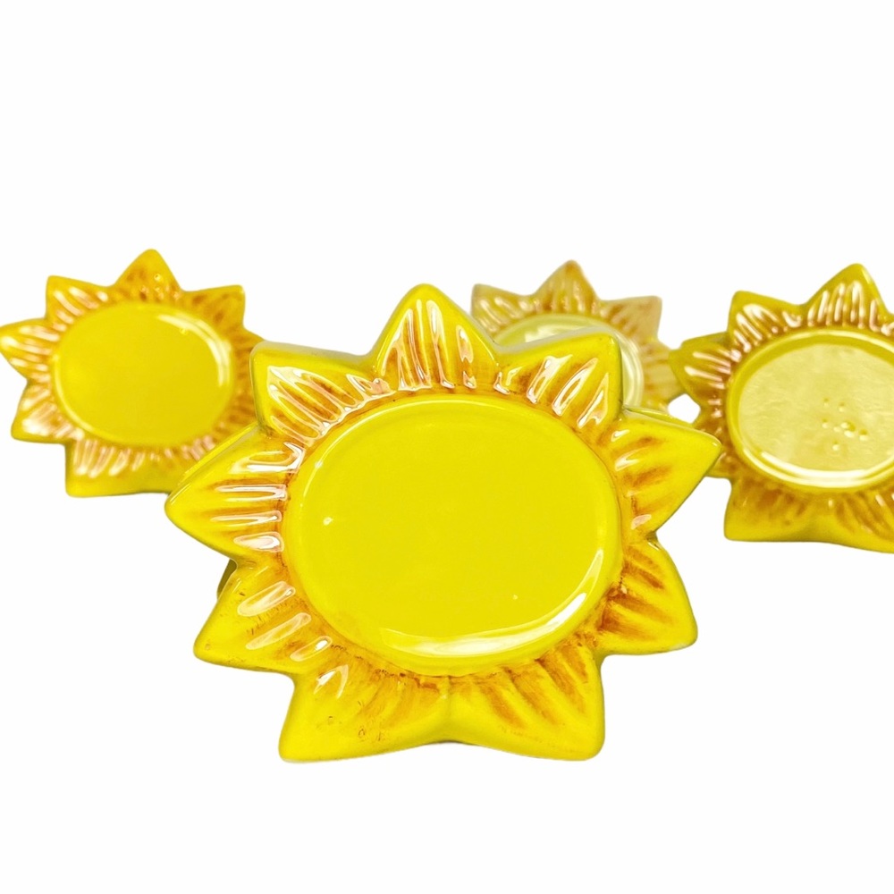 4 Sunflower Fall Ceramic Name Card Napkin Holders